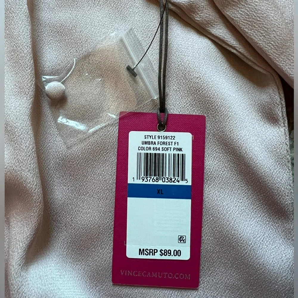 Vince Camuto Blush Pink Button Up Blouse size XL - Picture 7 of 7